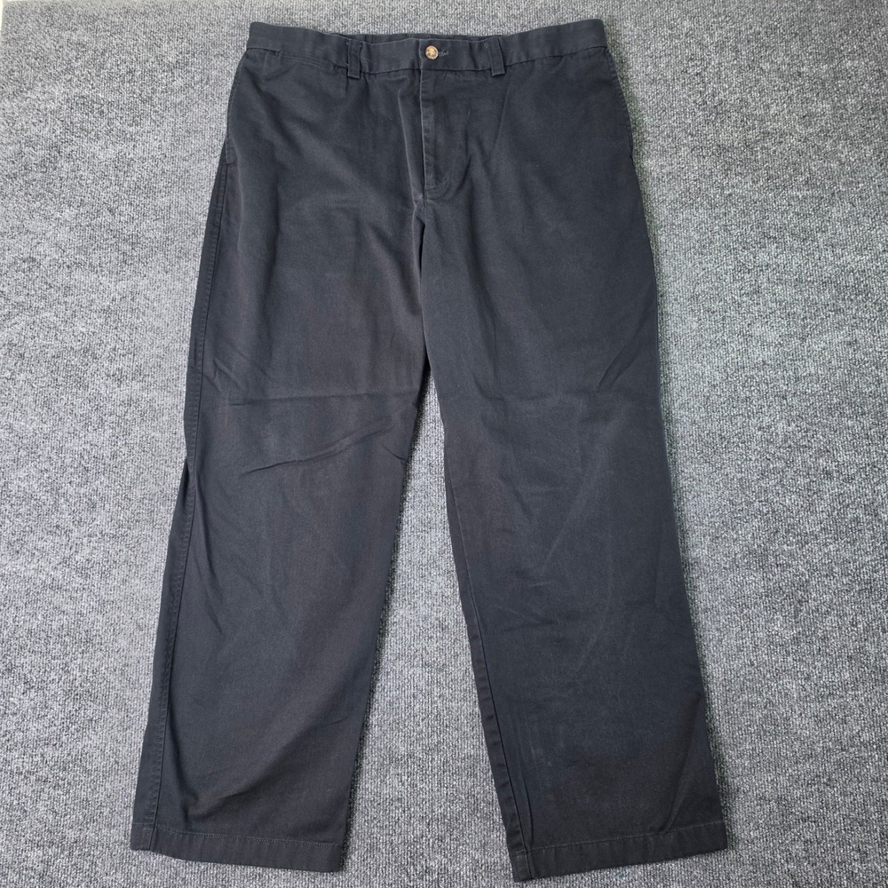 Duluth Trading Chinos Pants Men 38x30 Middle Management Flat Black Classic Twill